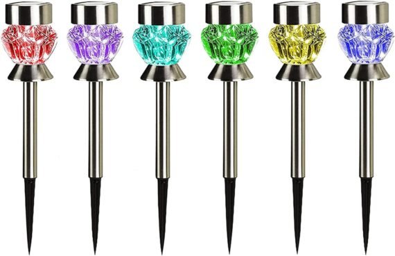 LEWIS&WAYNE Solar Pathway Lights Outdoor Decoration