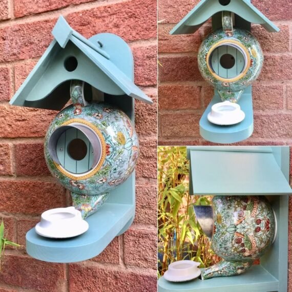 William Morris Teapot Bird House