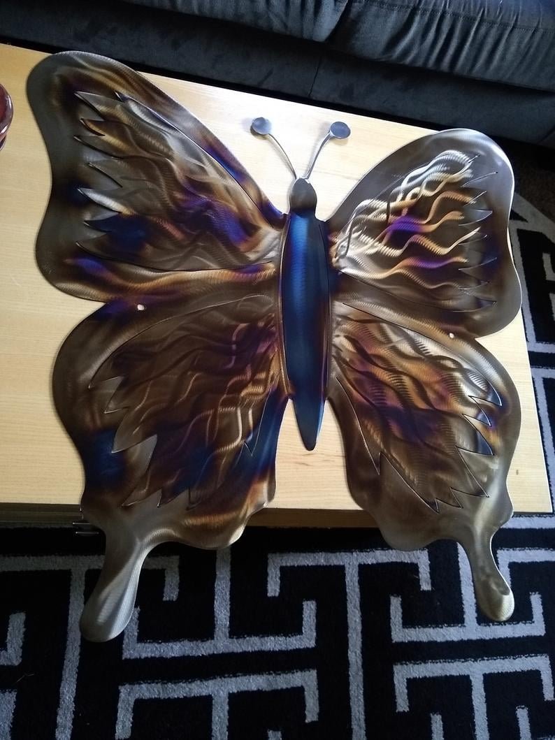 Metal Butterfly 3D Plasma Cut Sculpture