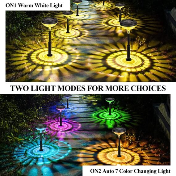 Waterproof Warm & 7 Color Changing Bright LED Solar Light