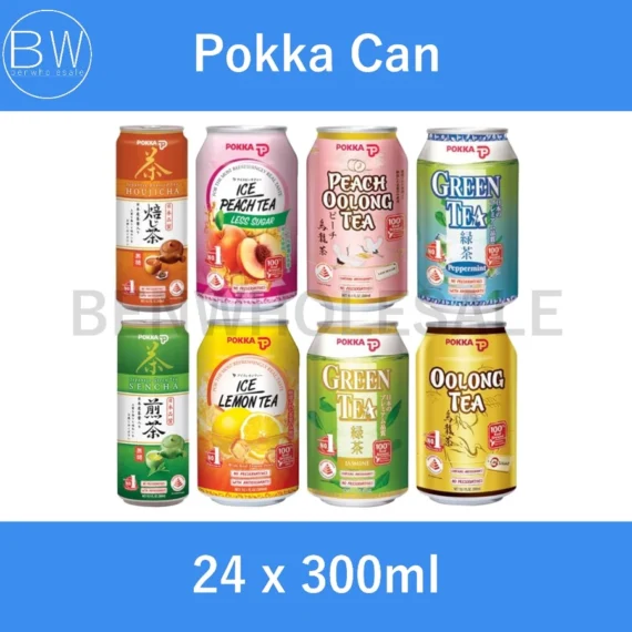 🧃24 Tin X 300ml,🧃Pelbagai Minuman Tin Pokka(Teh Oolong / Teh Hijau Jasmine / Teh Lemon Ais / Houjicha / Teh Hijau Peppermint / Peach Oolong / Sencha / Peach Tea (LS)),🛒Harga Clearance RM4.40👇